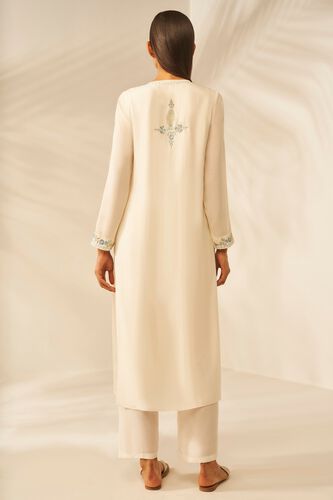 4 - Dhwani Long Kurta set - Cream , image 4