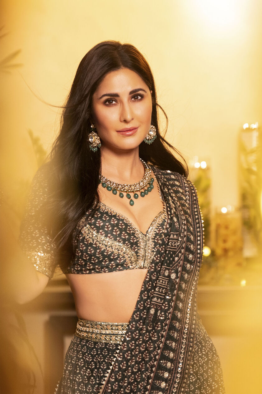 Arvia Printed Mul Lehenga Set - Green, Green, image 2