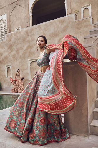 Mayai Lehenga - Blue, Blue, image 1