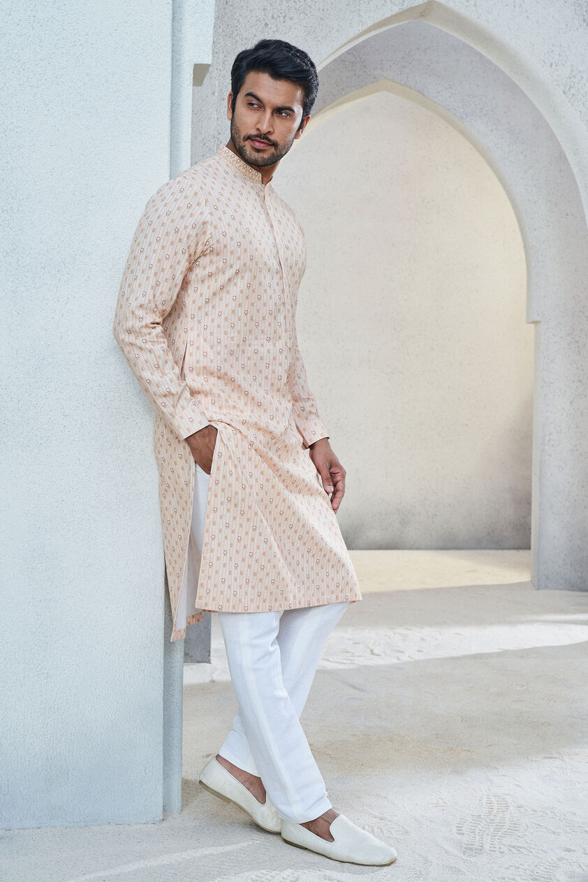 Shray Kurta - Salmon, Salmon, image 2