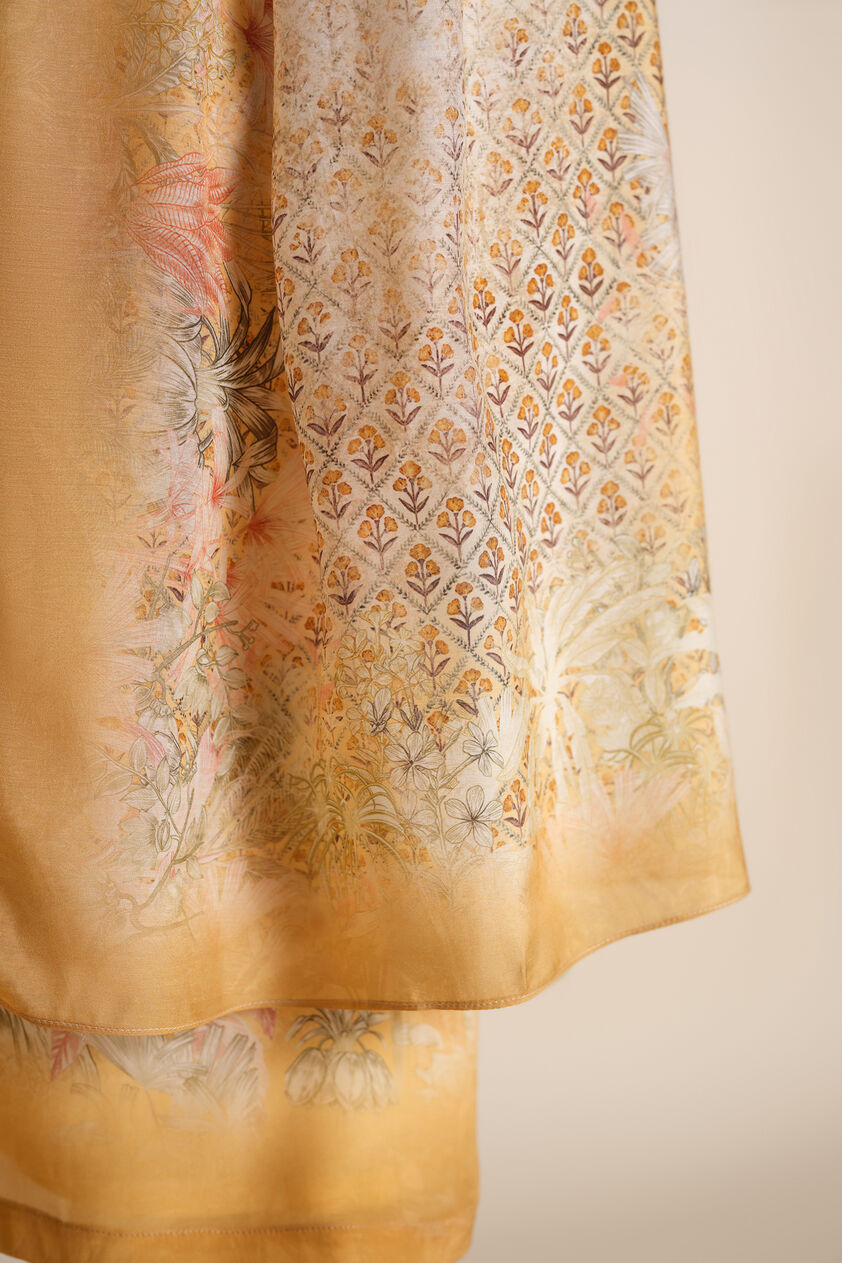 Calhoun Silk Scarf - Yellow, Yellow, image 2