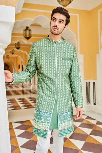 Elash Sherwani - Green, Green, image 6