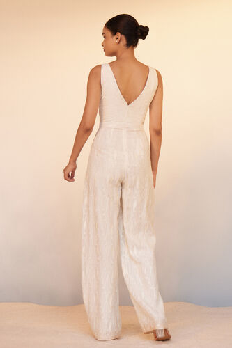 Fayruz Embroidered Jumpsuit - Ivory, Ivory, image 3