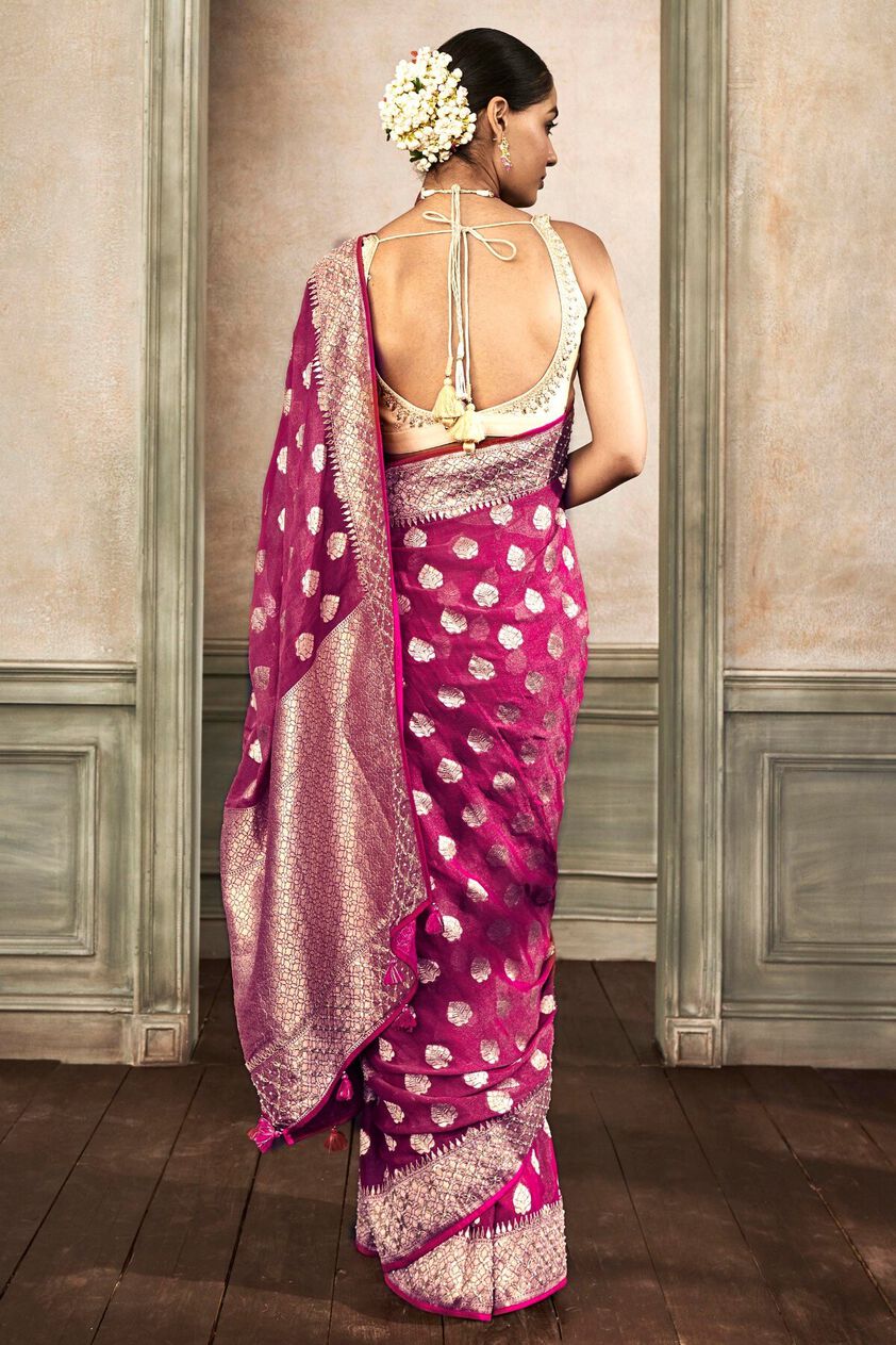 3 - Radhya Saree Set -  Hot Pink, image 3