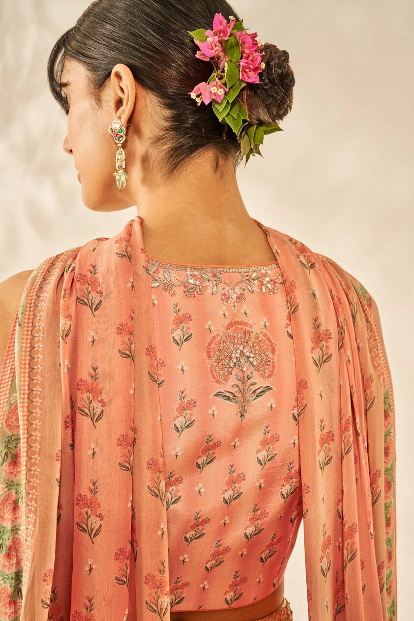 7 - Naima Choli Skirt Set – Peach, image 7