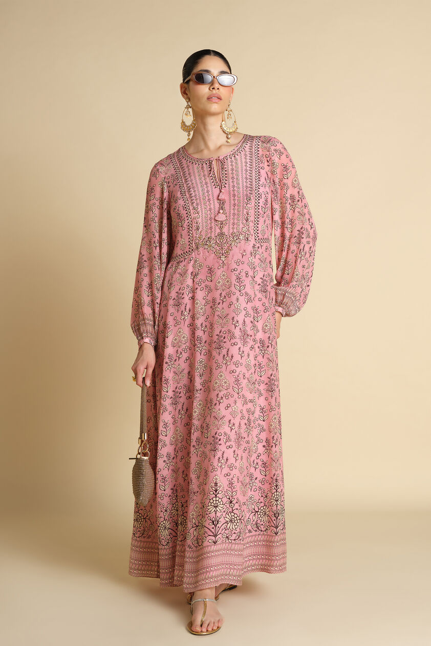 Niral Printed Kaftan - Blush, Blush, image 5