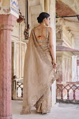 Zohura Silk Saree - Bronze, Bronze, image 2