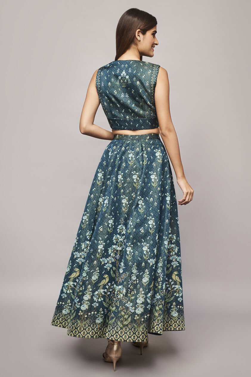 Zahra Skirt Set - Blue, Blue, image 3