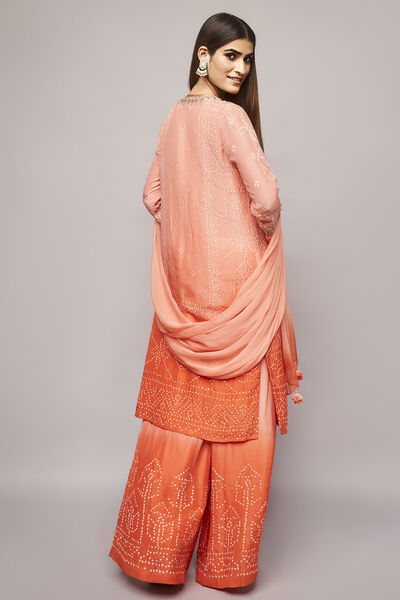 Kimaya Bandhani Kurta Set -Blush