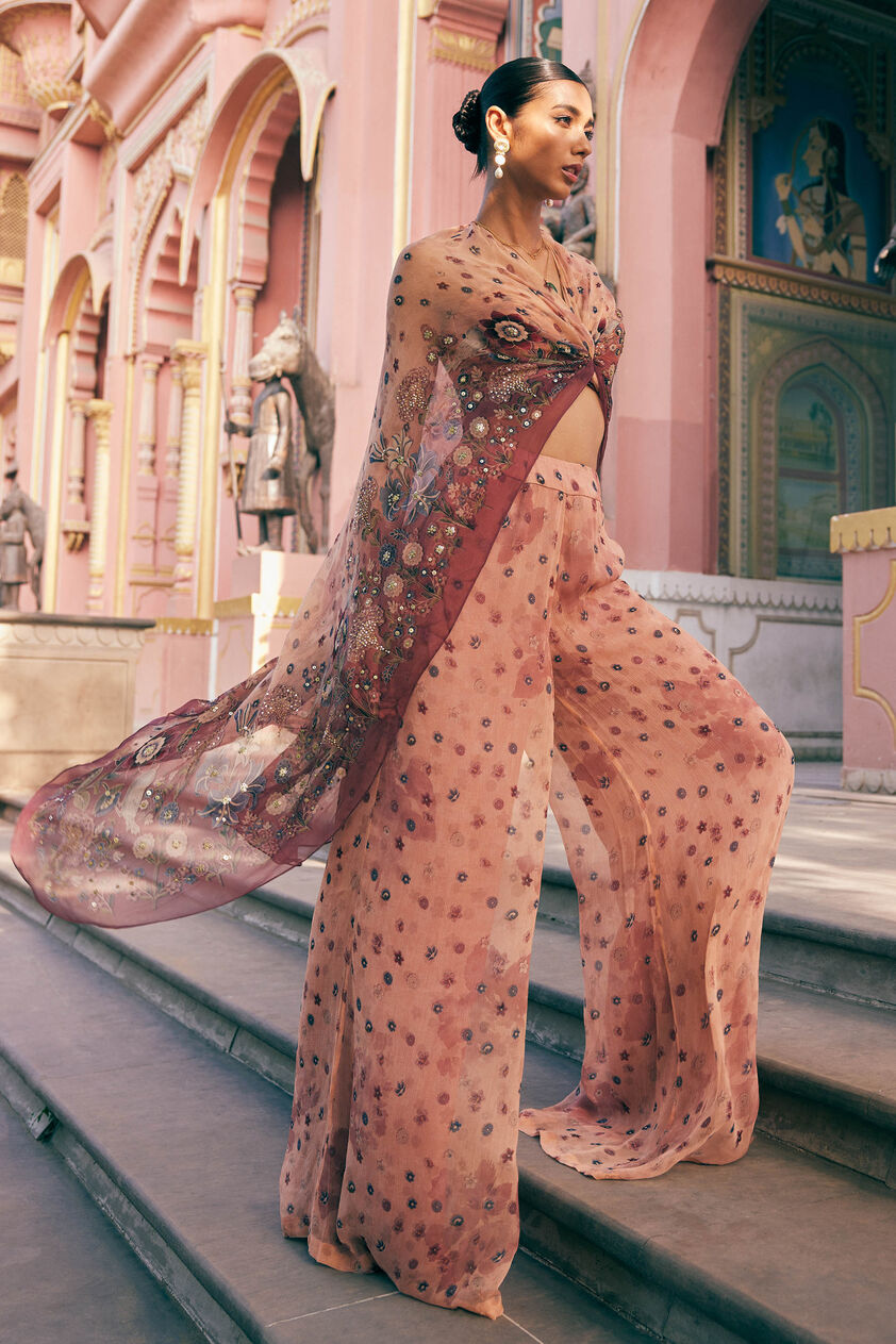 Nazaha Pant Set - Peach, Peach, image 6