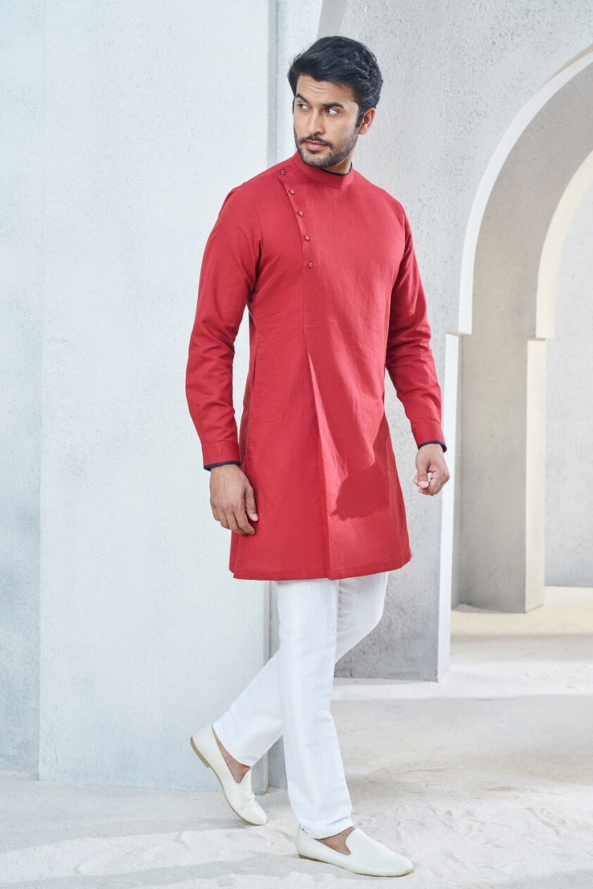 Nayel Kurta - Maroon, Maroon, image 2