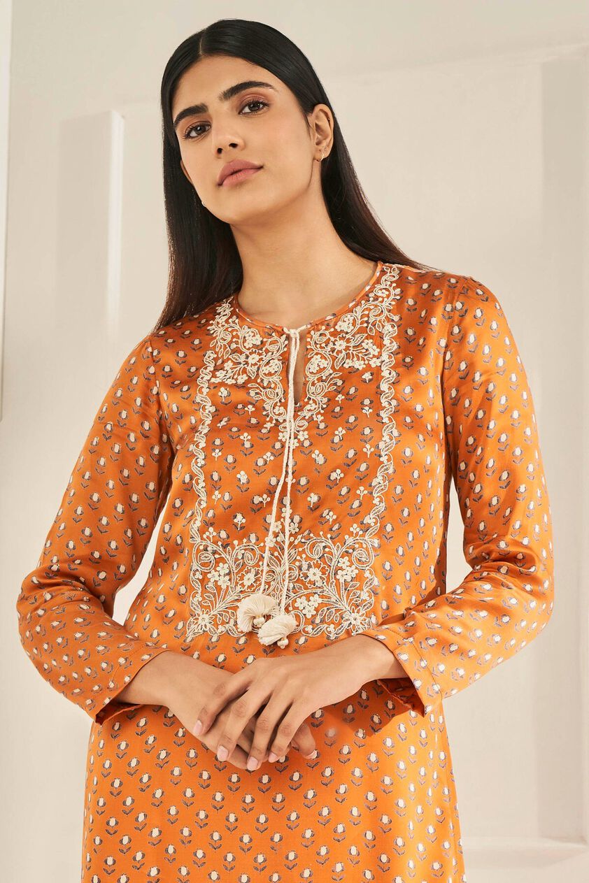 5 - Jaisya Kurta – Tangerine, image 5