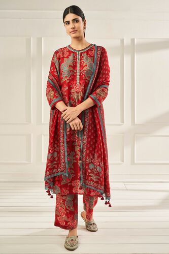 1 - Jasia Kurta Set – Red, image 1