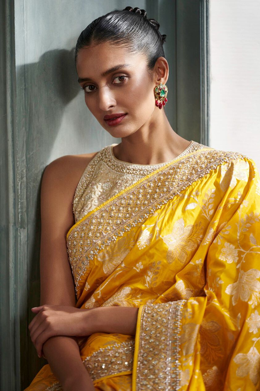 2 - Deepta Saree Set &ndash; Yellow, image 2