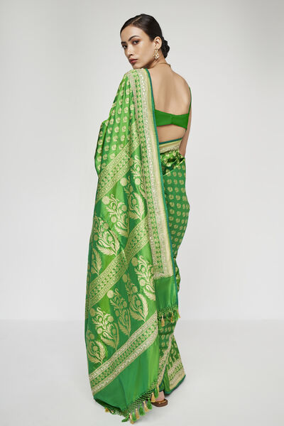 Kheyali Benarasi Saree - Green