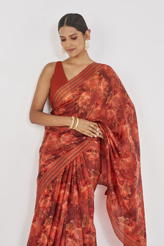 Tanaz Saree - Orange, Orange, image 5