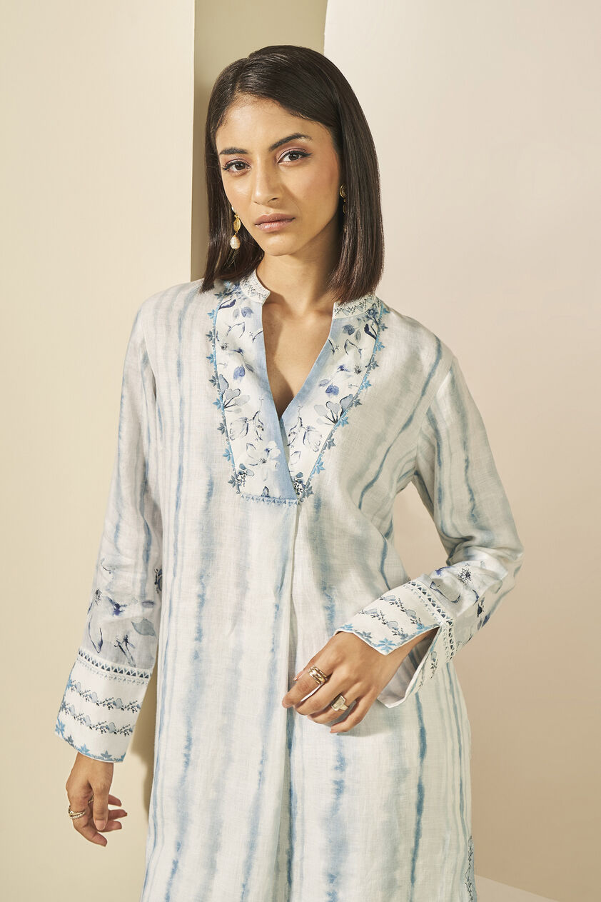 Kylo Hemp Kurta Set - Blue, Blue, image 4