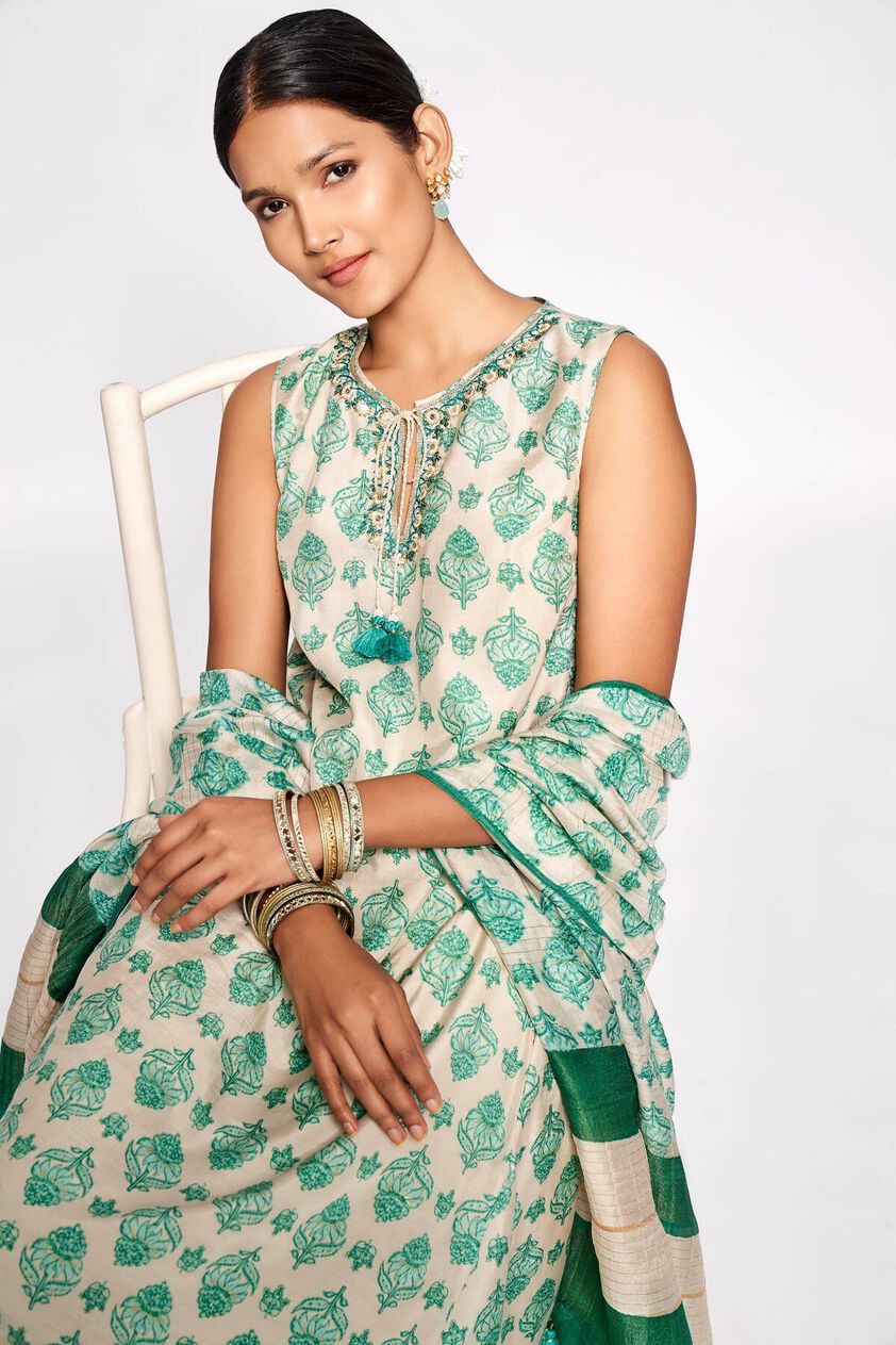 7 - Maushmi Kurta Set – Green, image 7