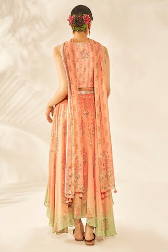 4 - Naima Choli Skirt Set – Peach, image 4