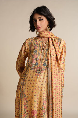 Anat Silk Suit Set - Yellow, Yellow, image 3