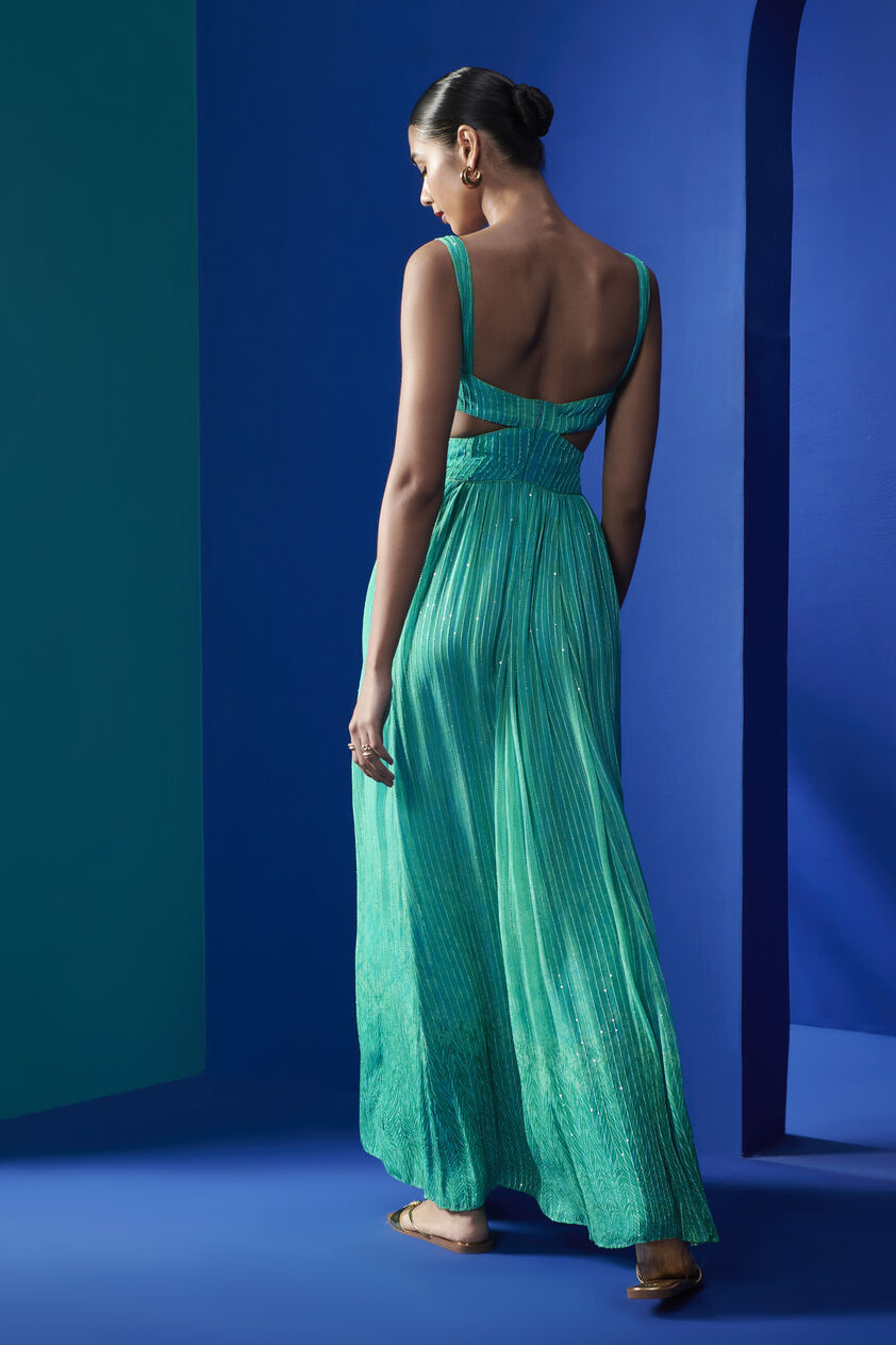 Zefrino Gown - Aqua, Green, image 2