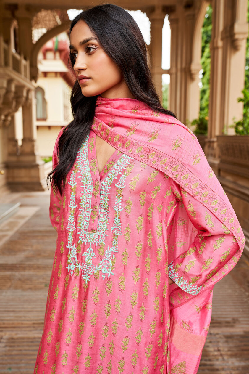 Gulnaz Kurta Set - Pink, Pink, image 3