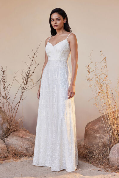 Josiane Embroidered Gown - Ivory