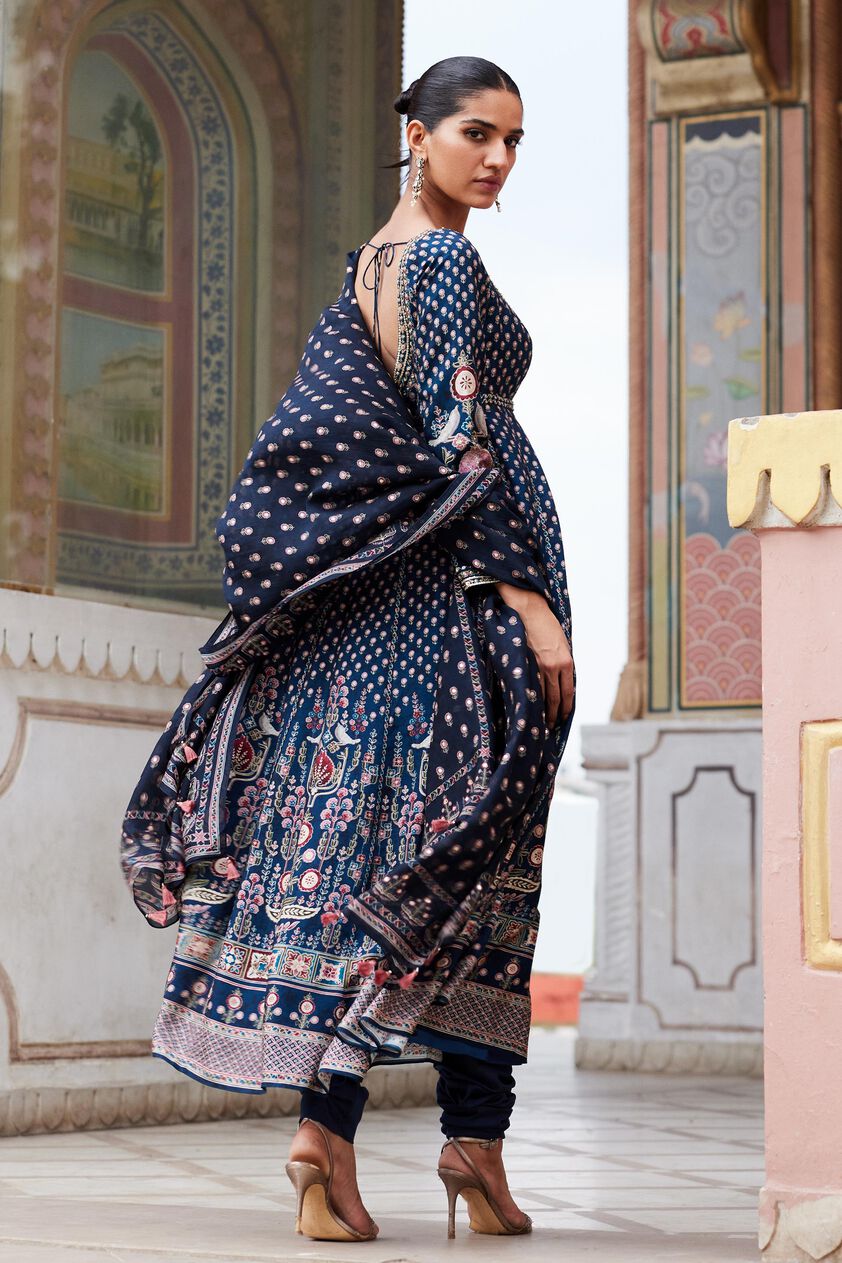 Naima Anarkali Set - Blue, Blue, image 3