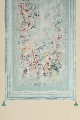 Arivai Silk Stole - Sage, Sage, image 2