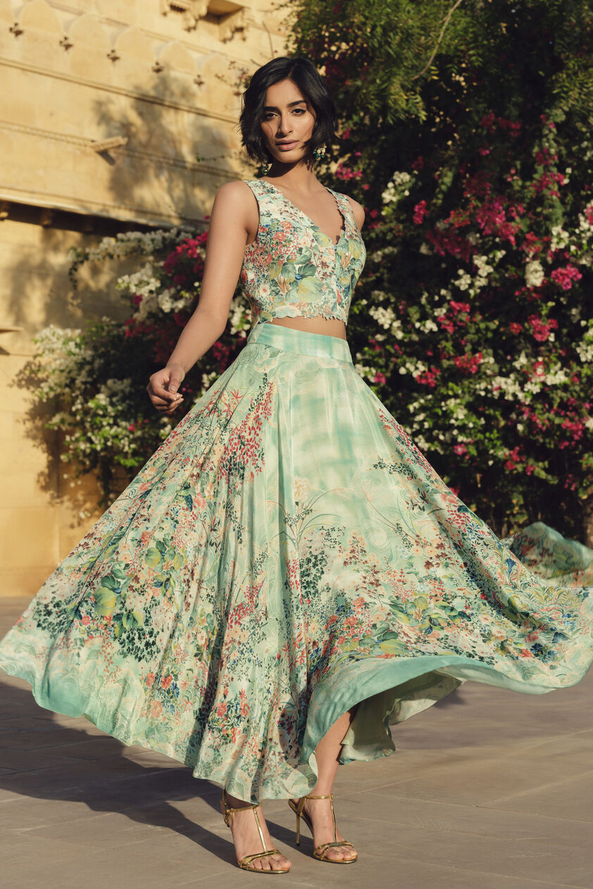 Pomona Skirt Set - Sage, Sage, image 3
