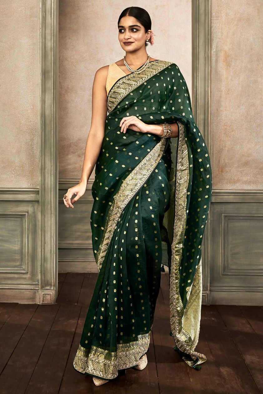 1 - Rasya Saree Set – Green, image 1