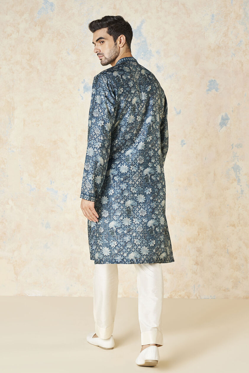 Bhramar Kurta - Blue, Blue, image 3