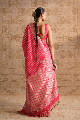 Arsheya Handwoven Benarasi Silk Saree - Red, Red, image 2