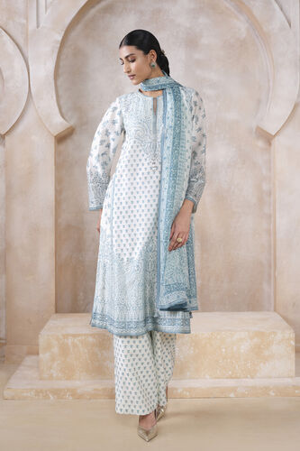 Miral Silk Suit Set - White, White, image 1