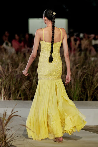 Floralis Embroidered Gown - Yellow, Yellow, image 2