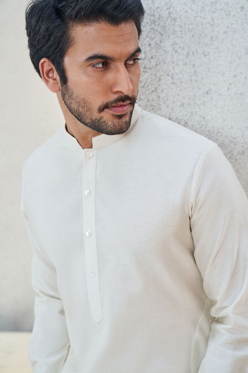 Esam Kurta - Cream, Cream, image 5