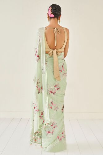 Alyssa Saree Set - Pista, Pista, image 3