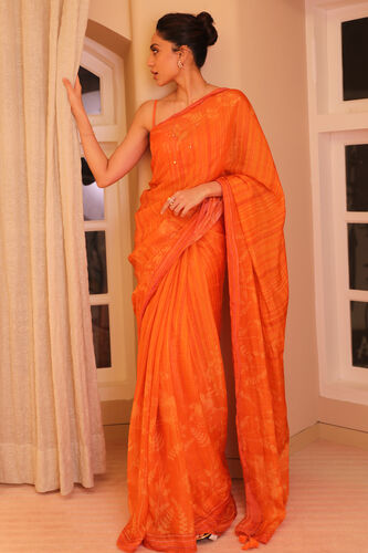 Meora Saree - Orange, , image 1