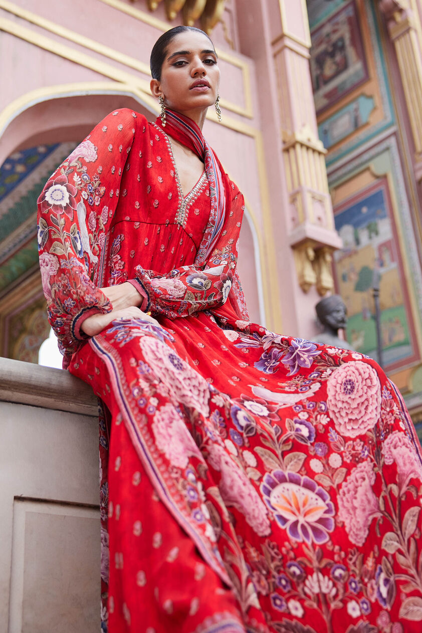 Mehroz Suit Set - Red, Red, image 4