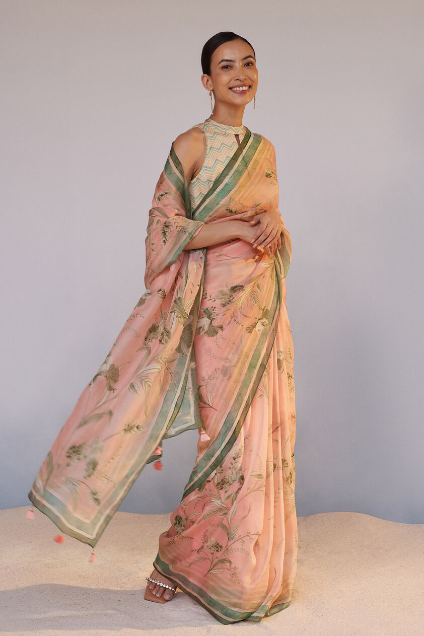 Sama Saree - Blush, Blush, image 1