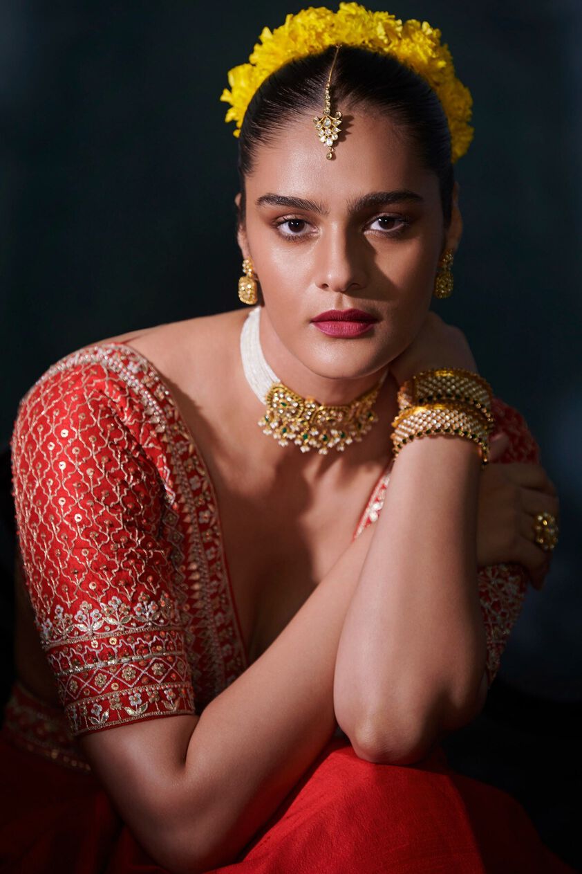 3 - Janki Lehenga Set – Red, image 3