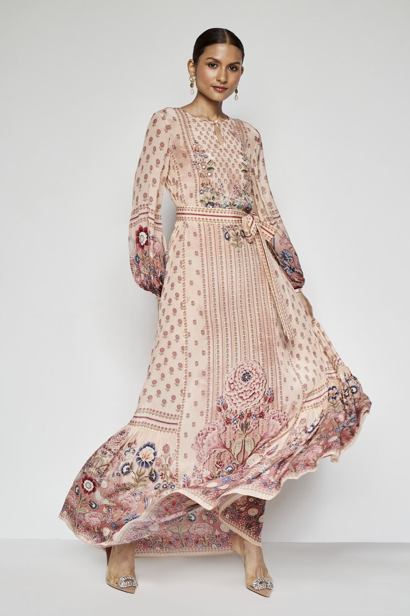 Isbah Kaftan - Peach, Peach, image 1