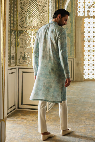 Sharv Silk Kurta - Ice Blue, Ice Blue, image 2
