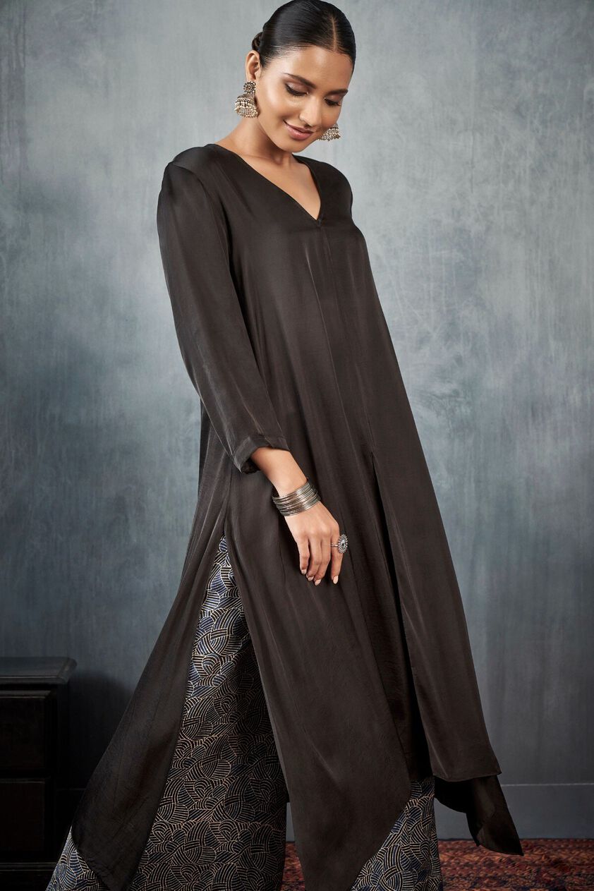 4 - Harika Kurta Set - Black , image 4