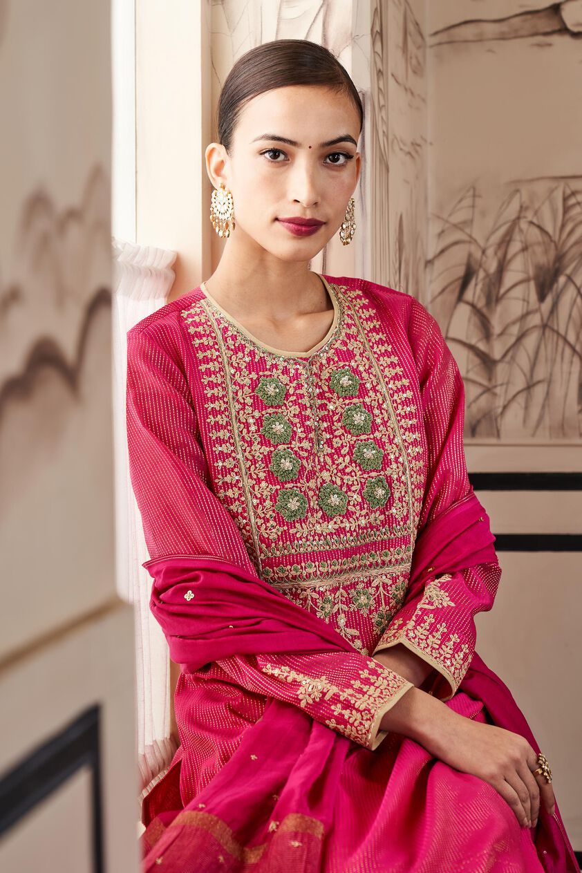 Jasnaaz Suit Set - Hot Pink, Hot Pink, image 7