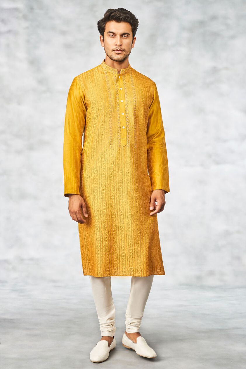 1 - Kairabh Kurta - Mustard , image 1