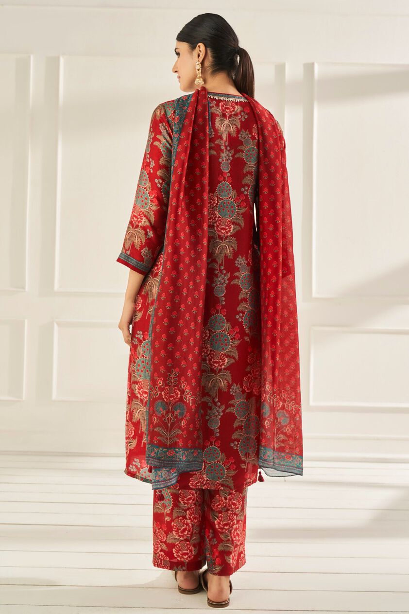 3 - Jasia Kurta Set – Red, image 3