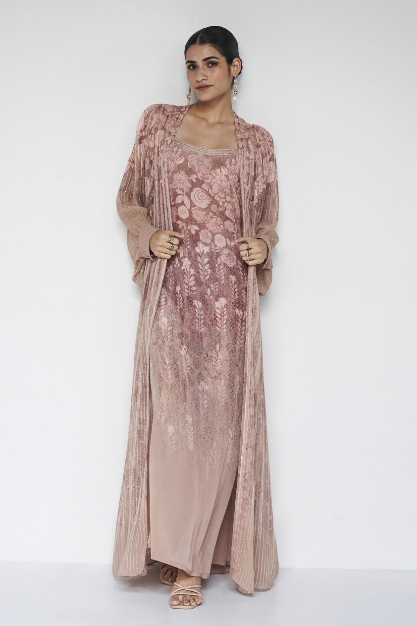 Eselyn Embroidered Overlayer Set - Hazelnut, Hazelnut, image 1