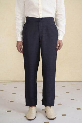Black Silk Trousers, Black, image 1