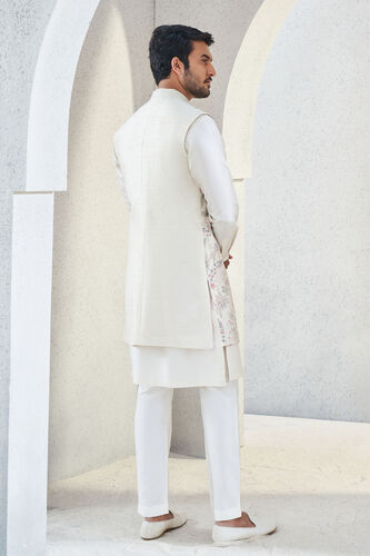 Dhruvam Nehru Jacket - Ivory, Ivory, image 3